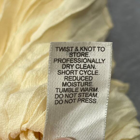 J Jill Top Womens XXSP 2XS Petite Pink Yellow Ombre Silk Crinkle Button Up - Picture 14 of 16